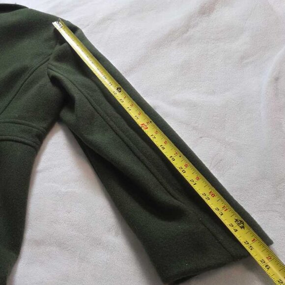 New 22 J Crew Factory wool-blend lady day coat in Pine Green - Picture 11 of 12